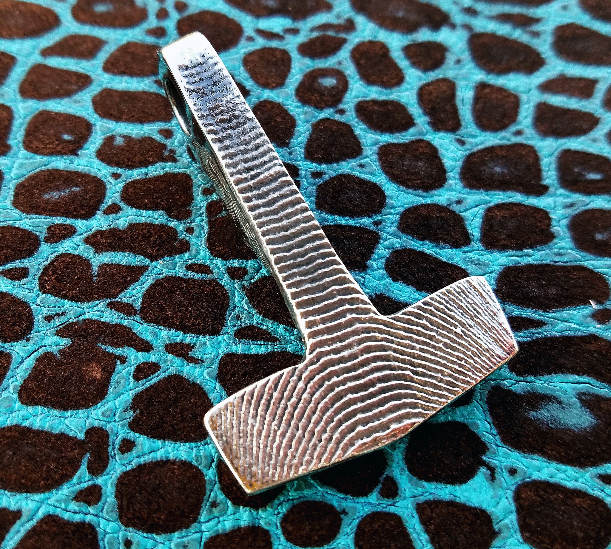 'Thor's Hammer' Hand-carved Hand-poured Cuttlefish Pendant #1 by Phantom
