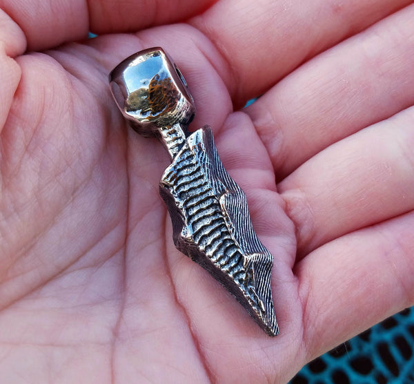 'Alien Seed' Hand-carved Hand-poured Cuttlefish Pendant #4 by Phantom