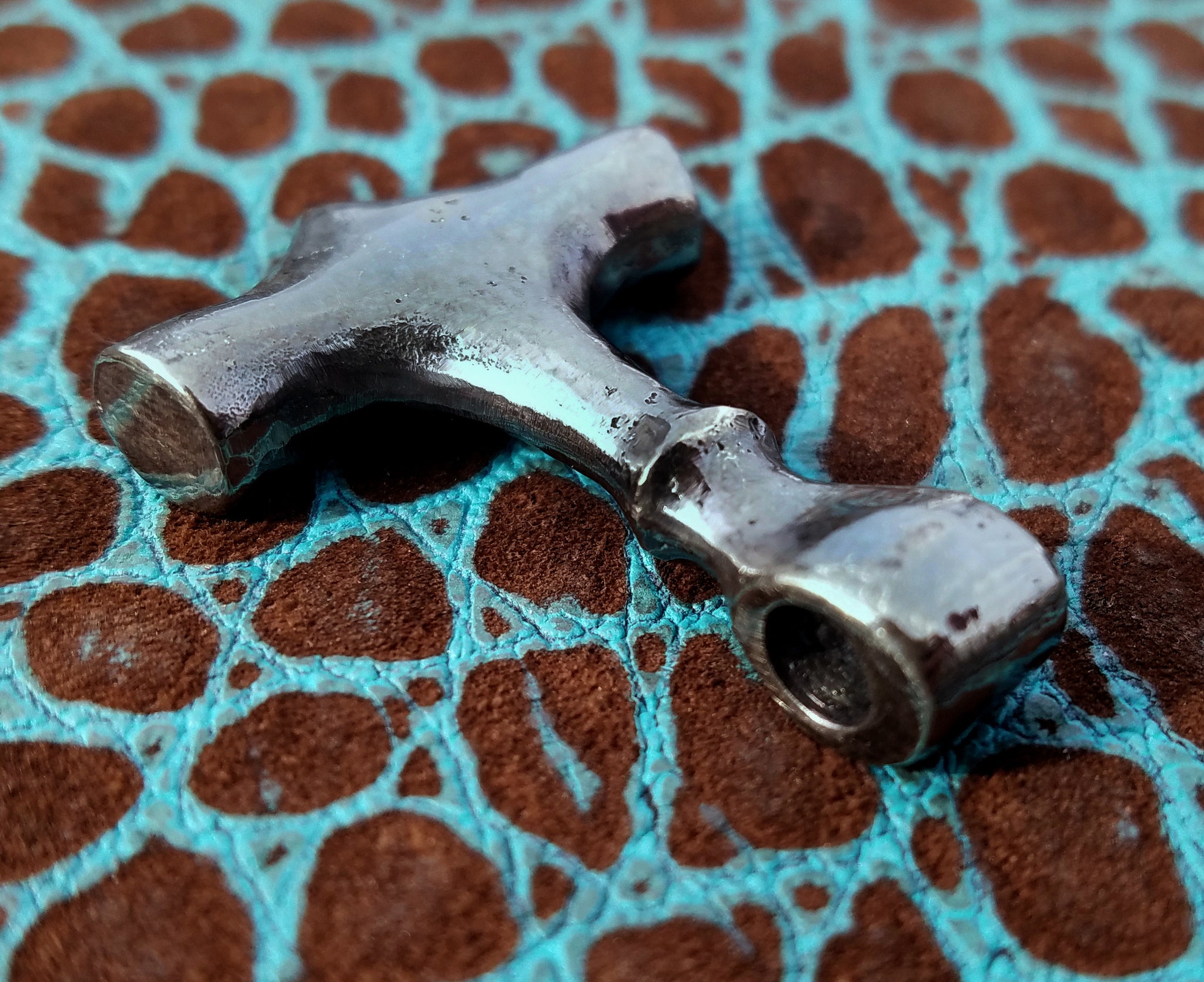 'Thor's Hammer' Hand-poured Solid 925 Sterling Silver Pendant #1 by Phantom