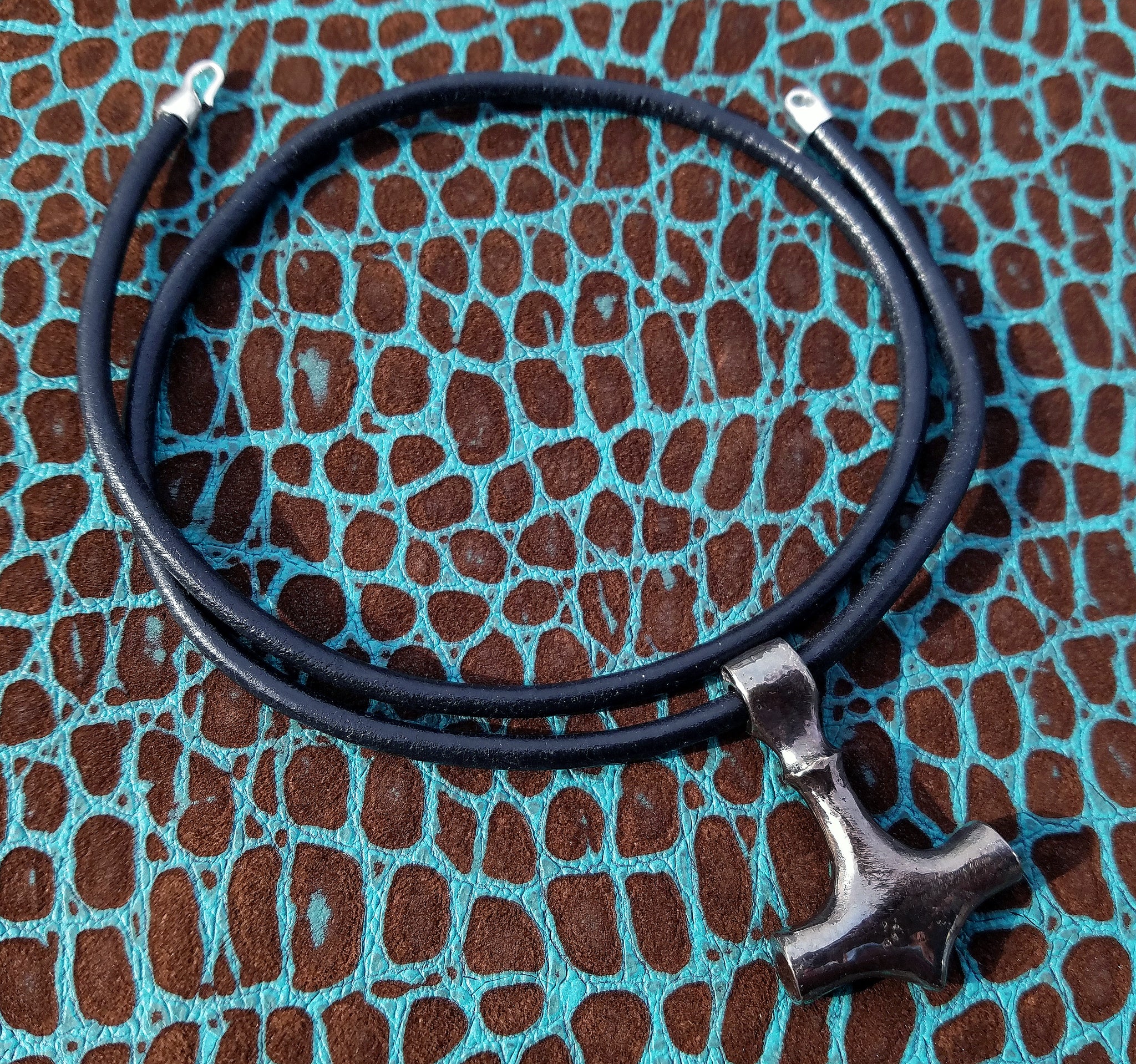 'Thor's Hammer' Hand-poured Solid 925 Sterling Silver Pendant #1 by Phantom