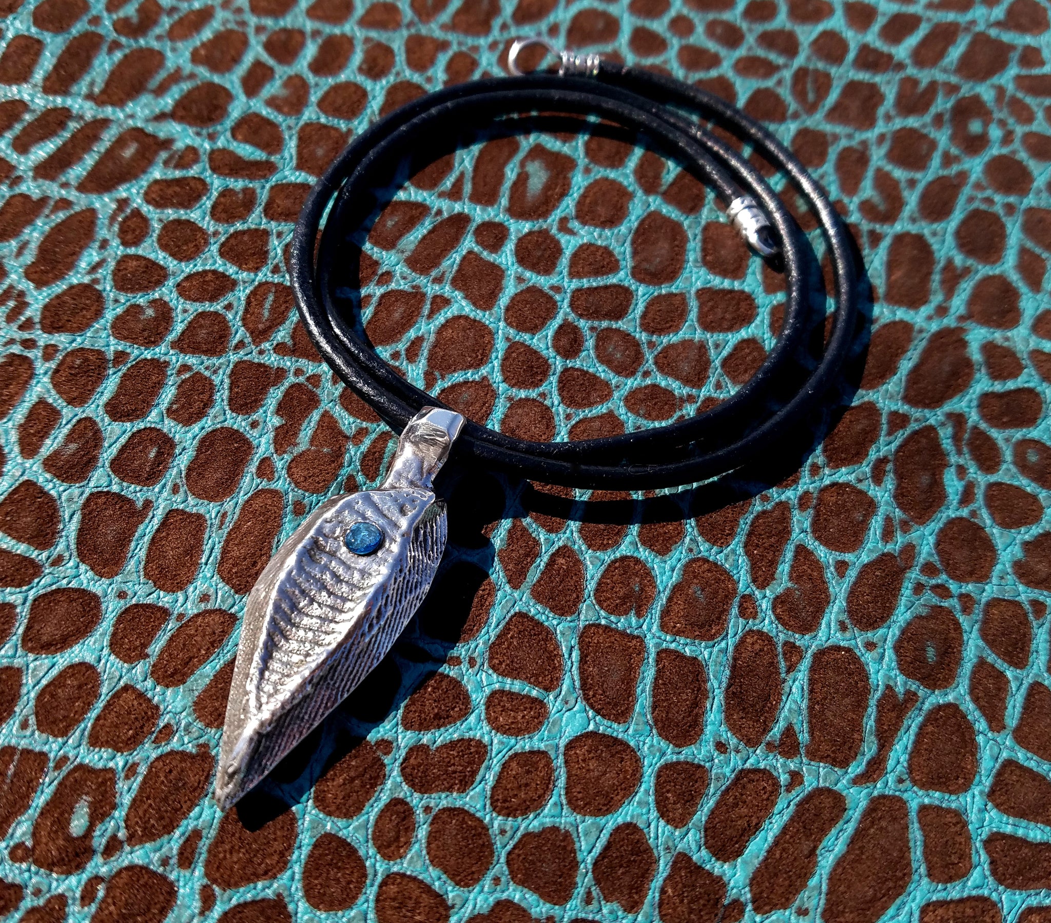 'Alien Seed' Hand-carved Hand-poured Cuttlefish Cast Pendant #3