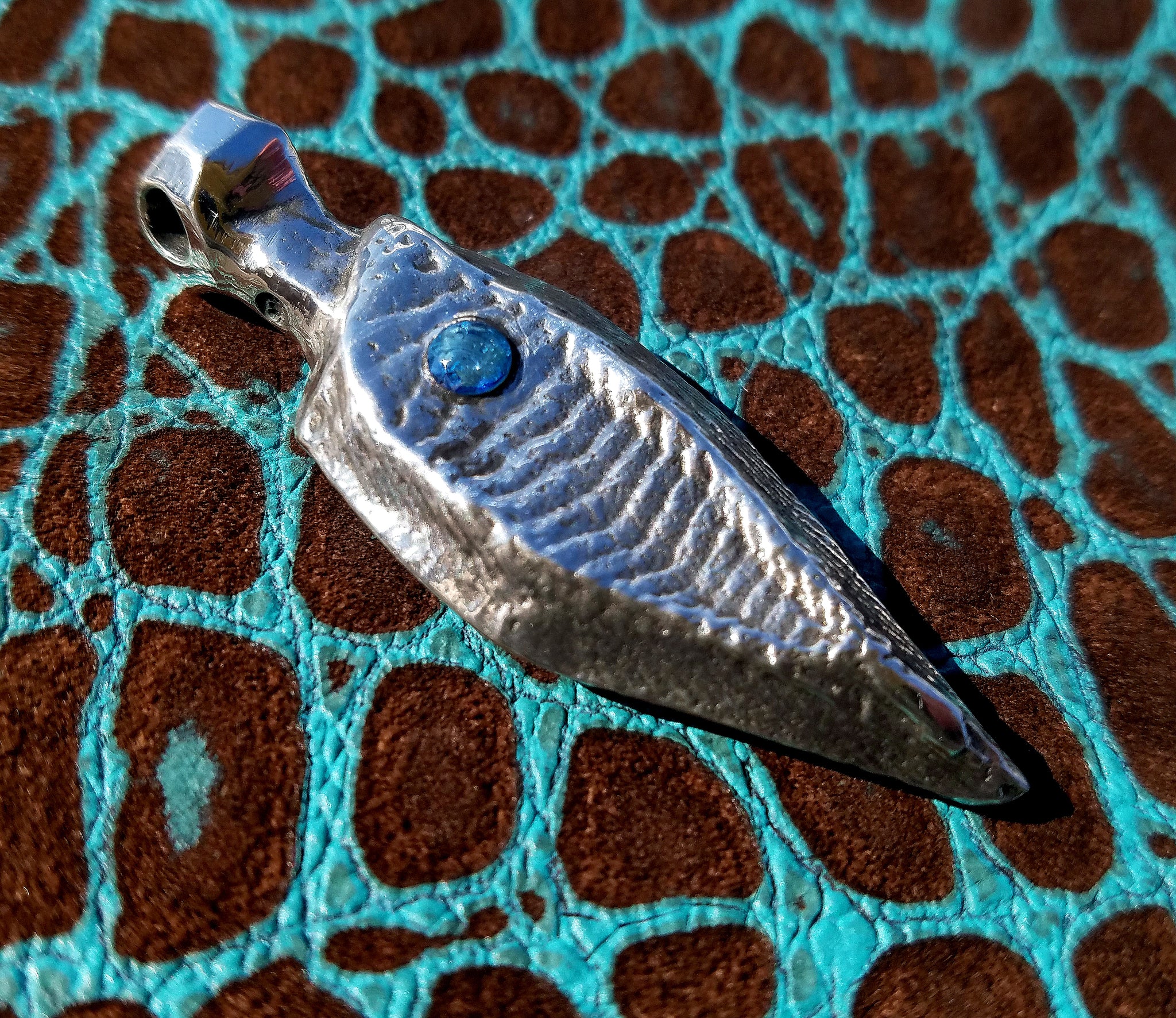 'Alien Seed' Hand-carved Hand-poured Cuttlefish Cast Pendant #3