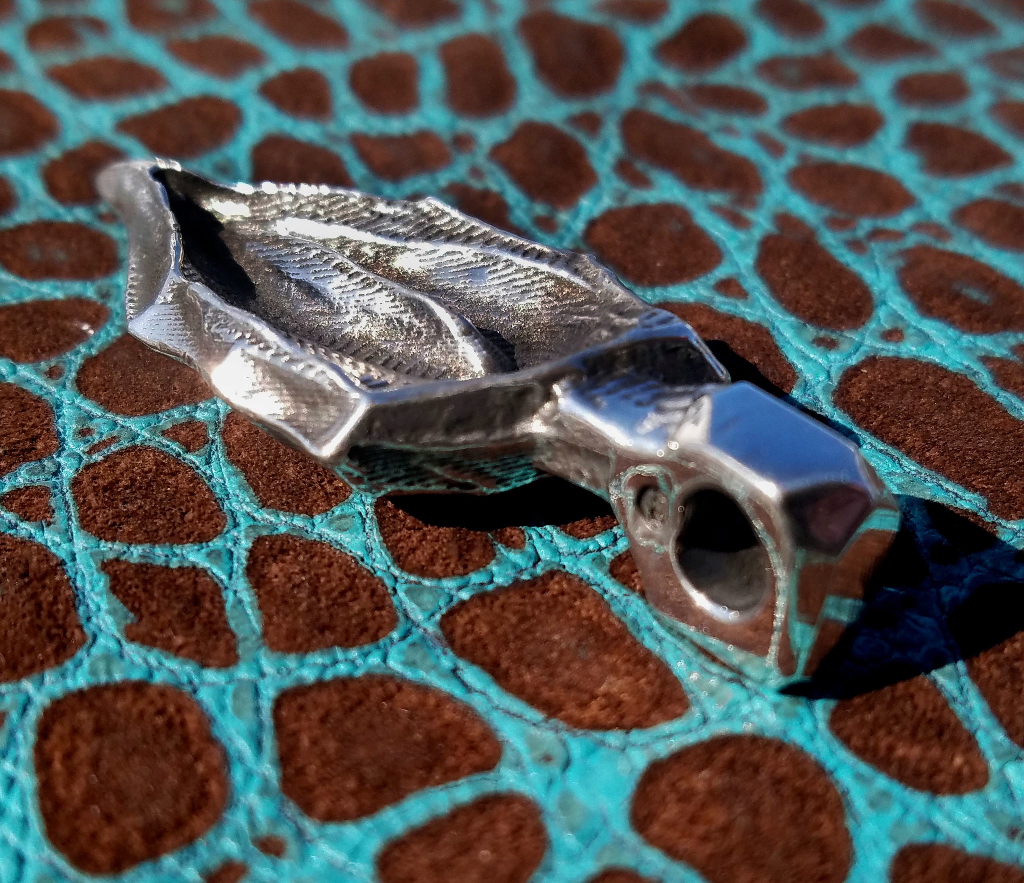 'Alien Seed' Hand-carved Hand-poured Cuttlefish Cast Pendant #5
