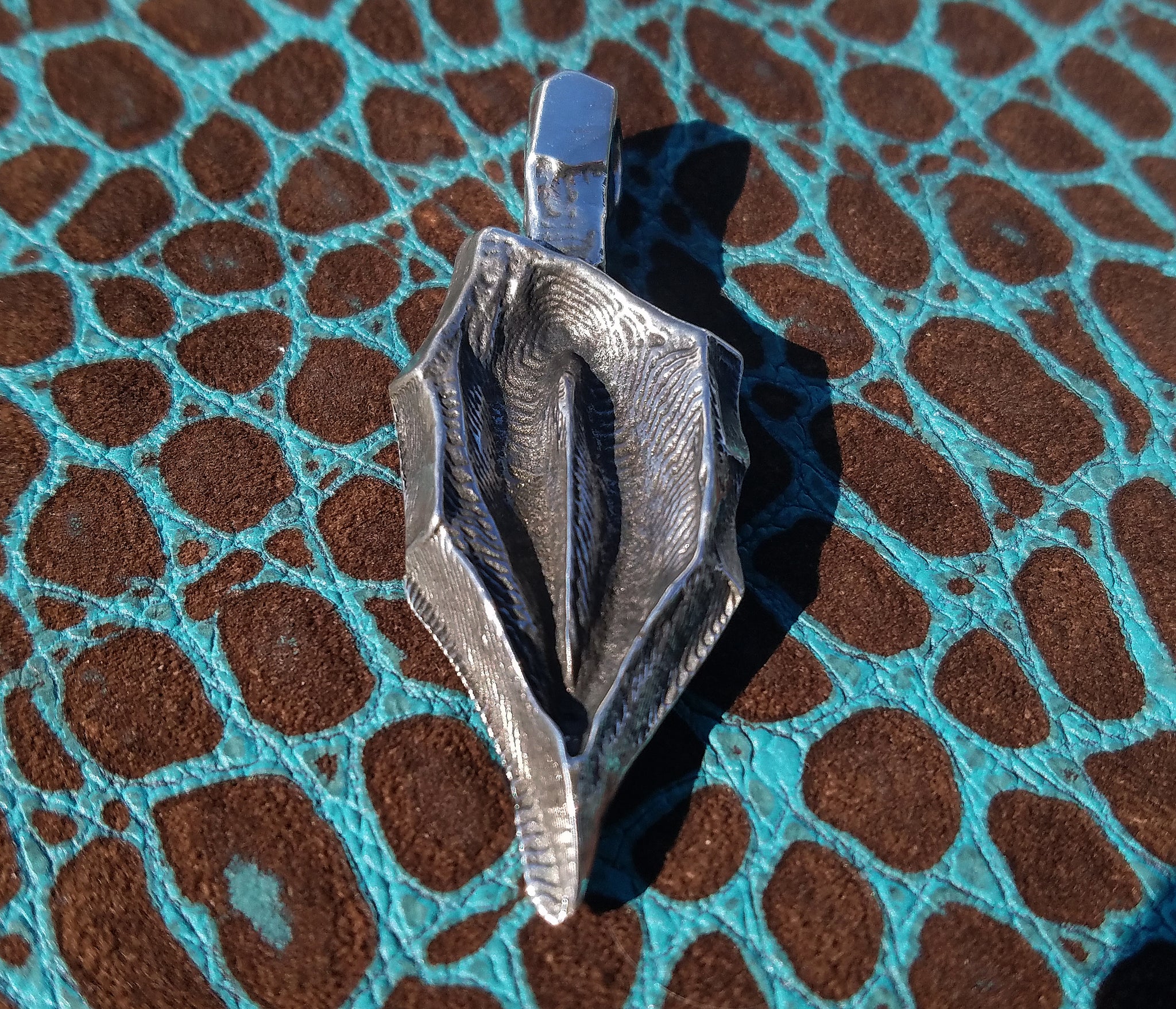 'Alien Seed' Hand-carved Hand-poured Cuttlefish Cast Pendant #5