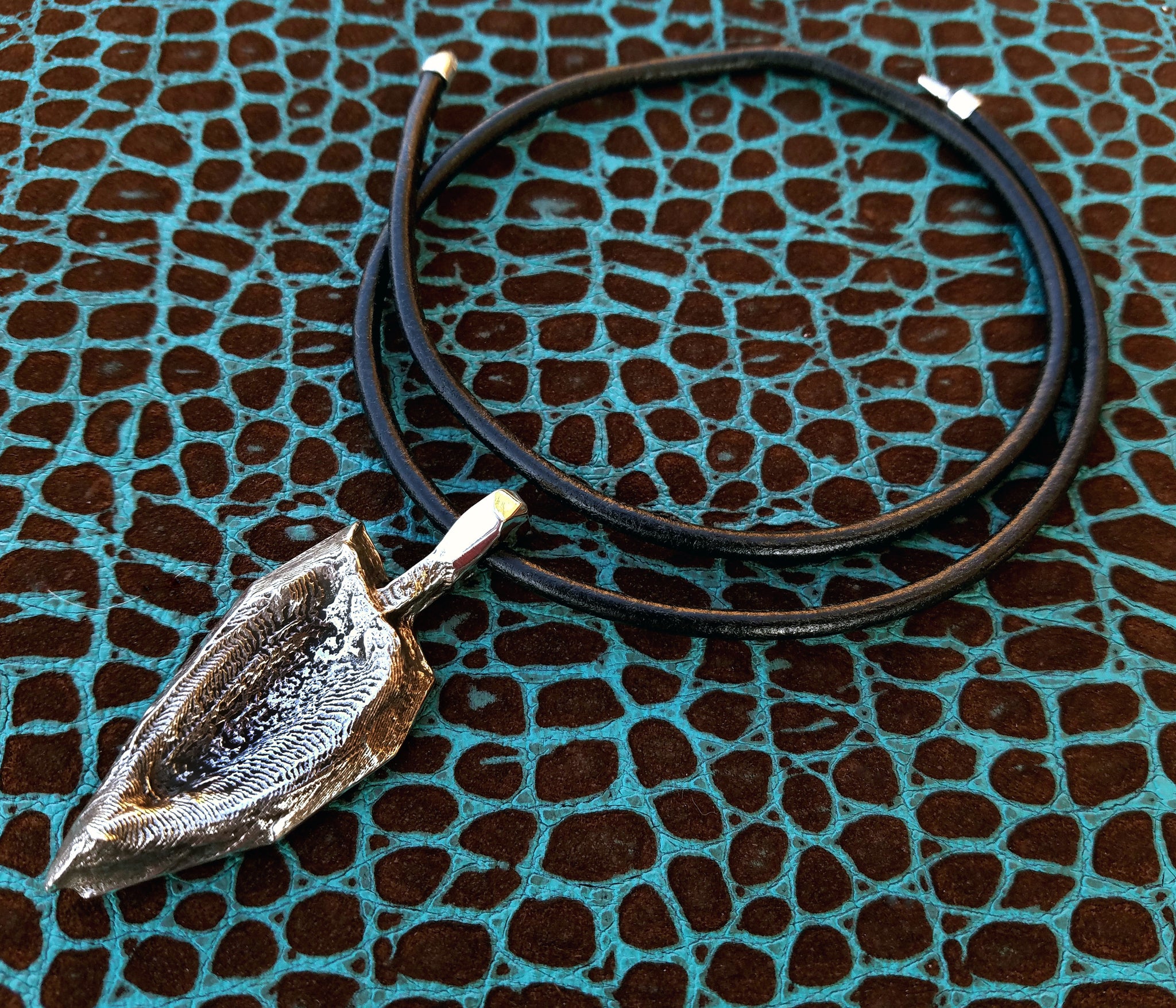 'Alien Artifact' Hand-carved Hand-poured Cuttlefish Cast Pendant #6 by Phantom