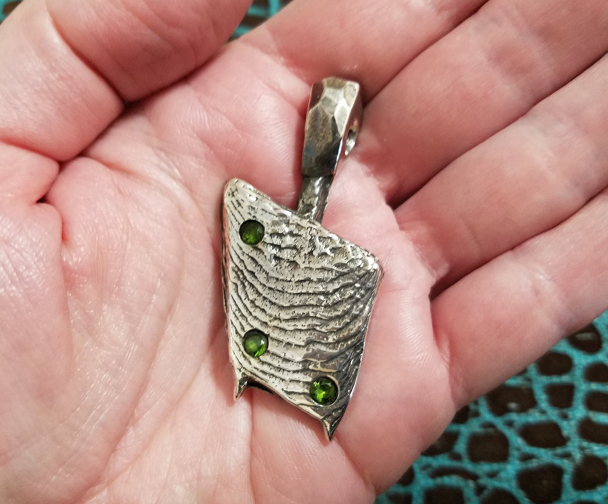 'Alien Artifact' Hand-carved Hand-poured Cuttlefish Cast Pendant #8 by Phantom
