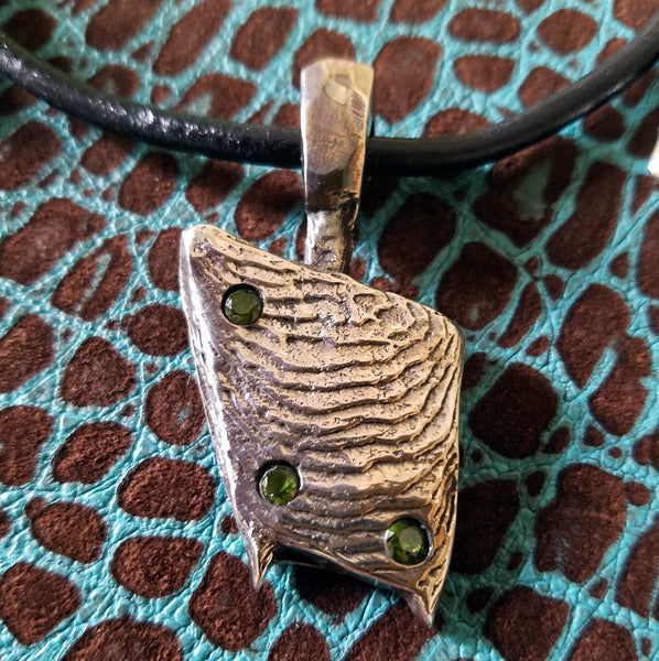'Alien Artifact' Hand-carved Hand-poured Cuttlefish Cast Pendant #8 by Phantom