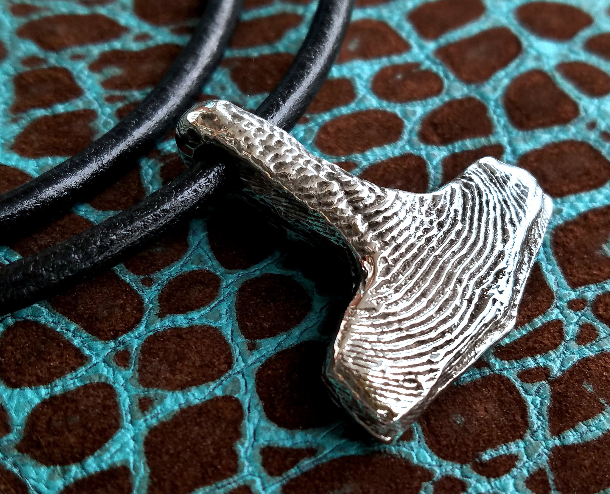 'Thor's Hammer' Hand-carved Hand-poured Cuttlefish Cast Pendant #2 by Phantom