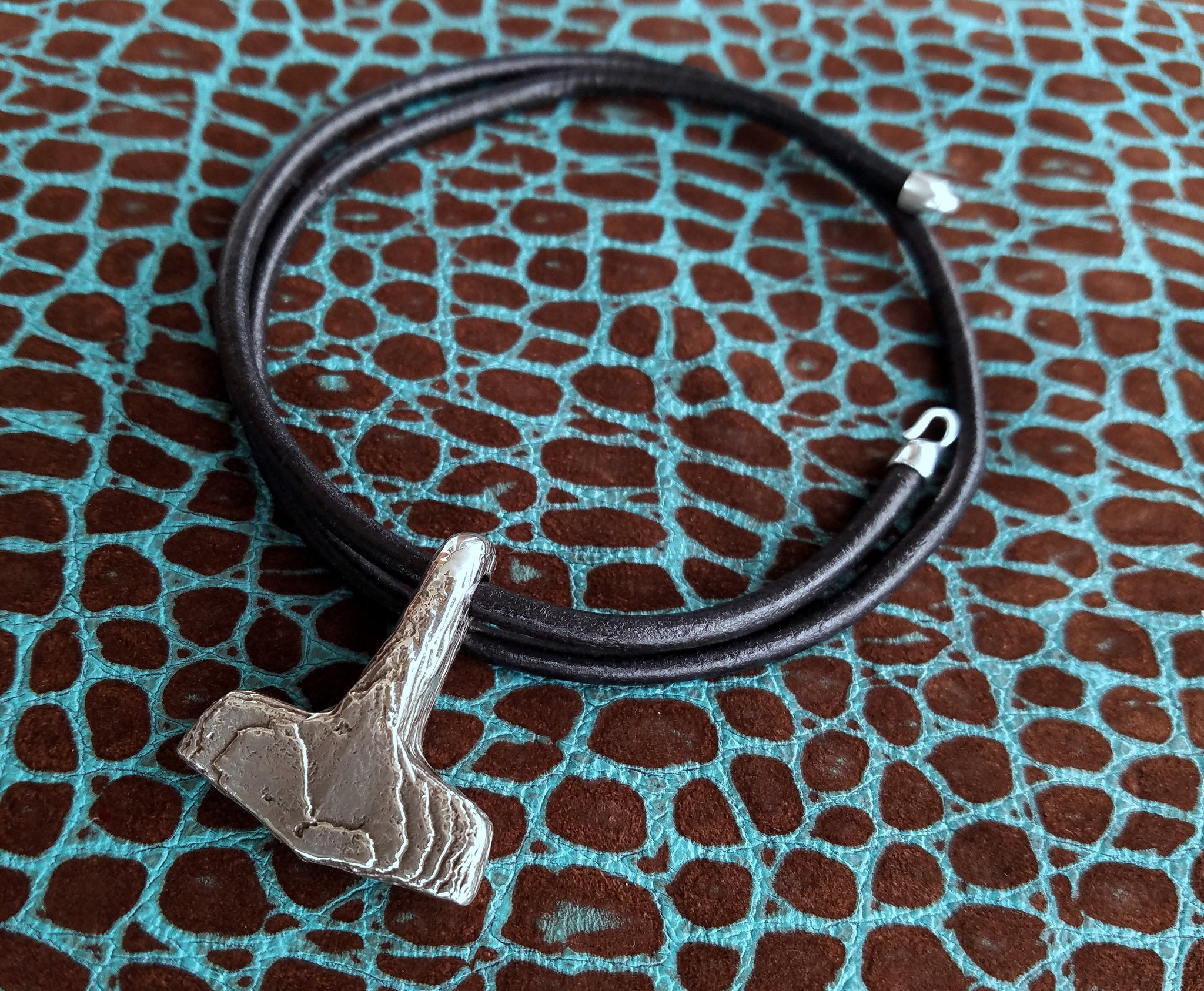 'Thor's Hammer' Hand-carved Hand-poured Cuttlefish Cast Pendant #2 by Phantom