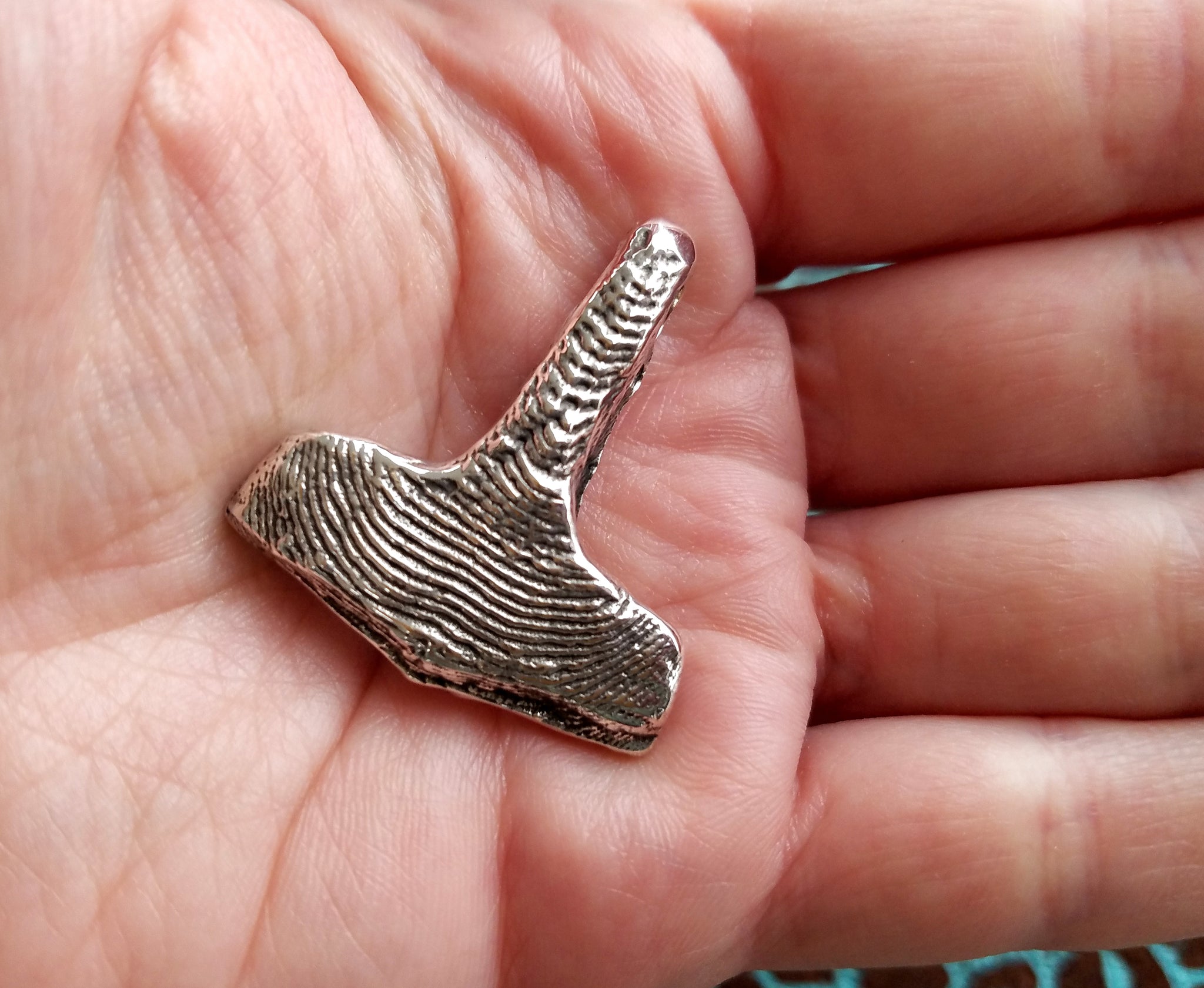 'Thor's Hammer' Hand-carved Hand-poured Cuttlefish Cast Pendant #2 by Phantom