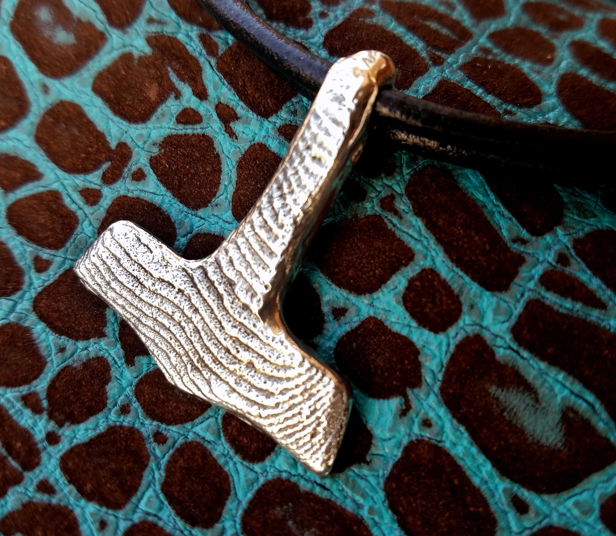 'Thor's Hammer' Hand-carved Hand-poured Cuttlefish Cast Pendant #3 by Phantom