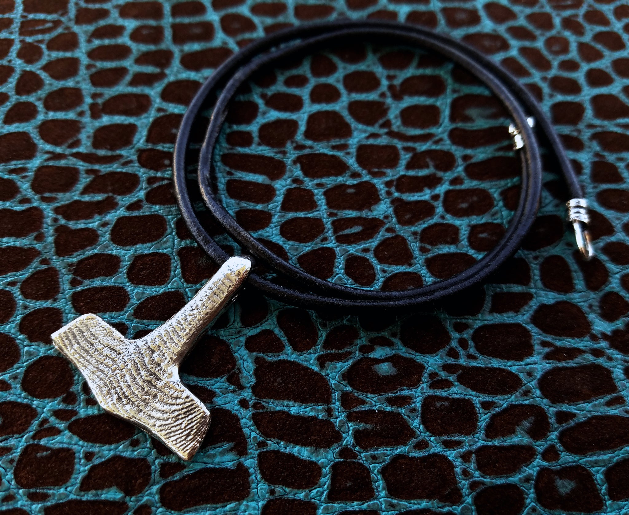'Thor's Hammer' Hand-carved Hand-poured Cuttlefish Cast Pendant #3 by Phantom