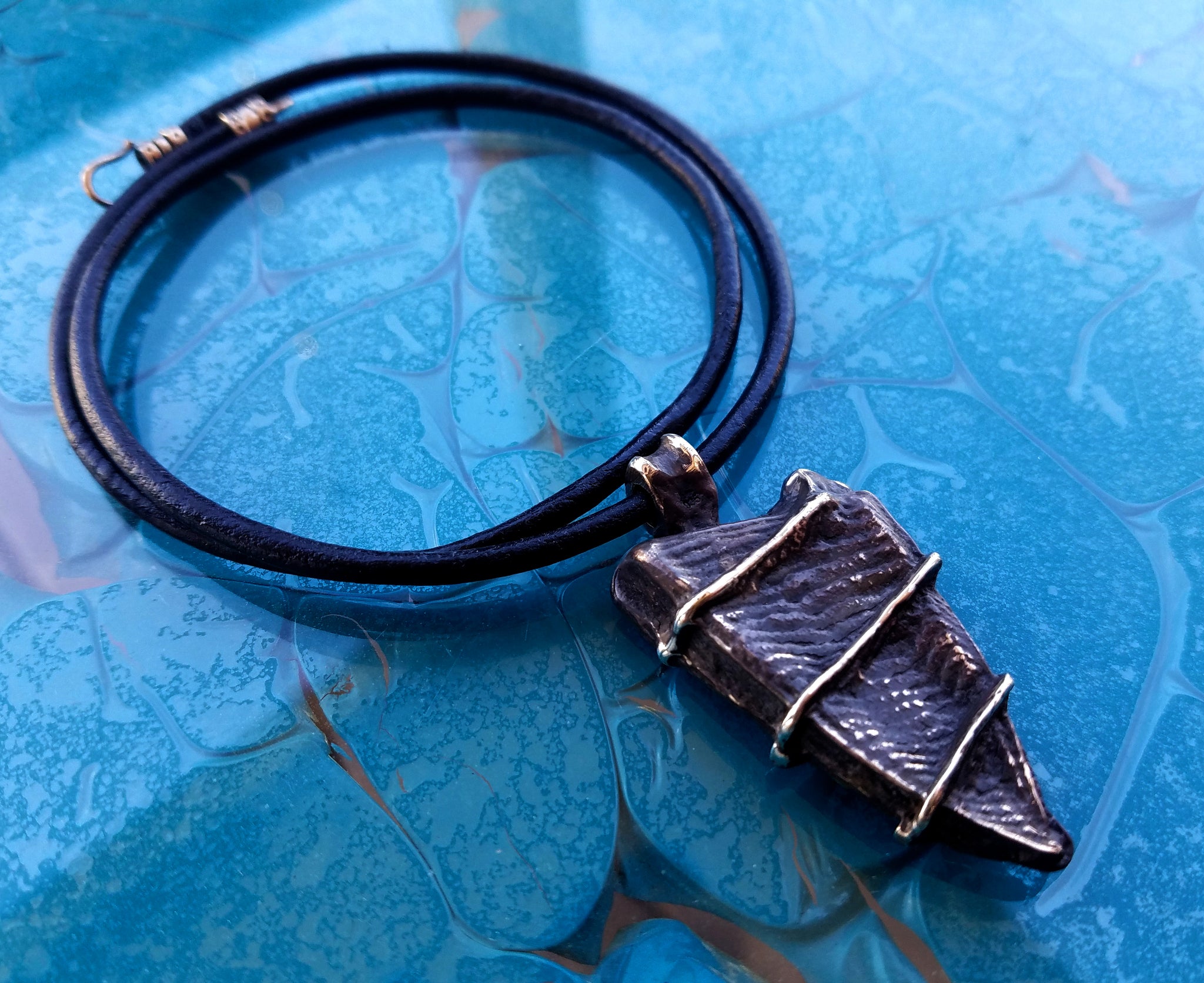 'Alien Artifact' Hand-carved Hand-poured Cuttlefish Cast Pendant #10 by Phantom