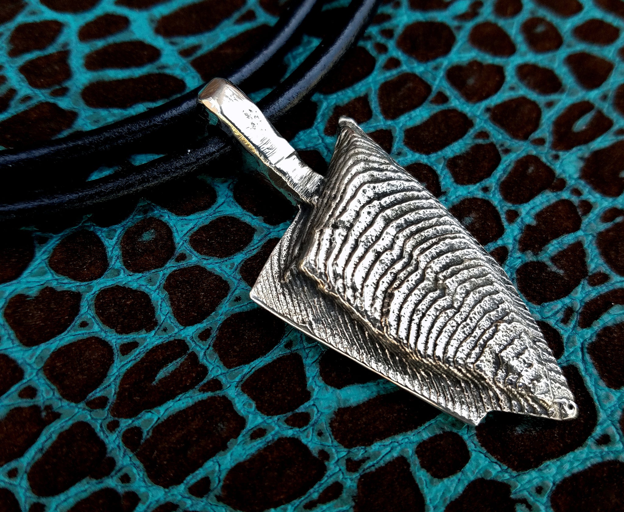 'Alien Artifact' Hand-carved Hand-poured Cuttlefish Cast Pendant #9 by Phantom