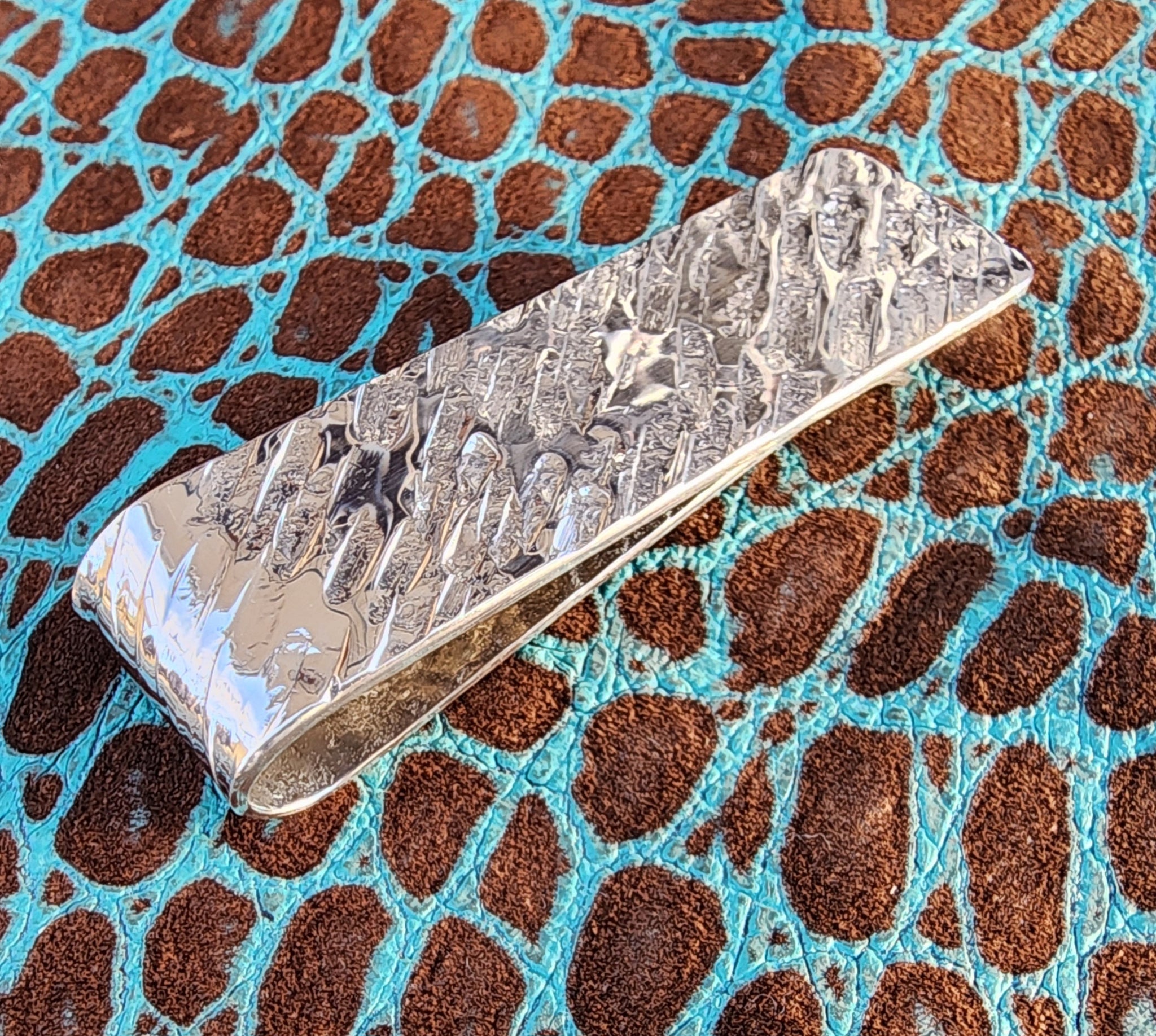 Clip Portasoldi Uomo In Argento Argentium 935 – Hammered Classic – Meera Jewels - Foto 2