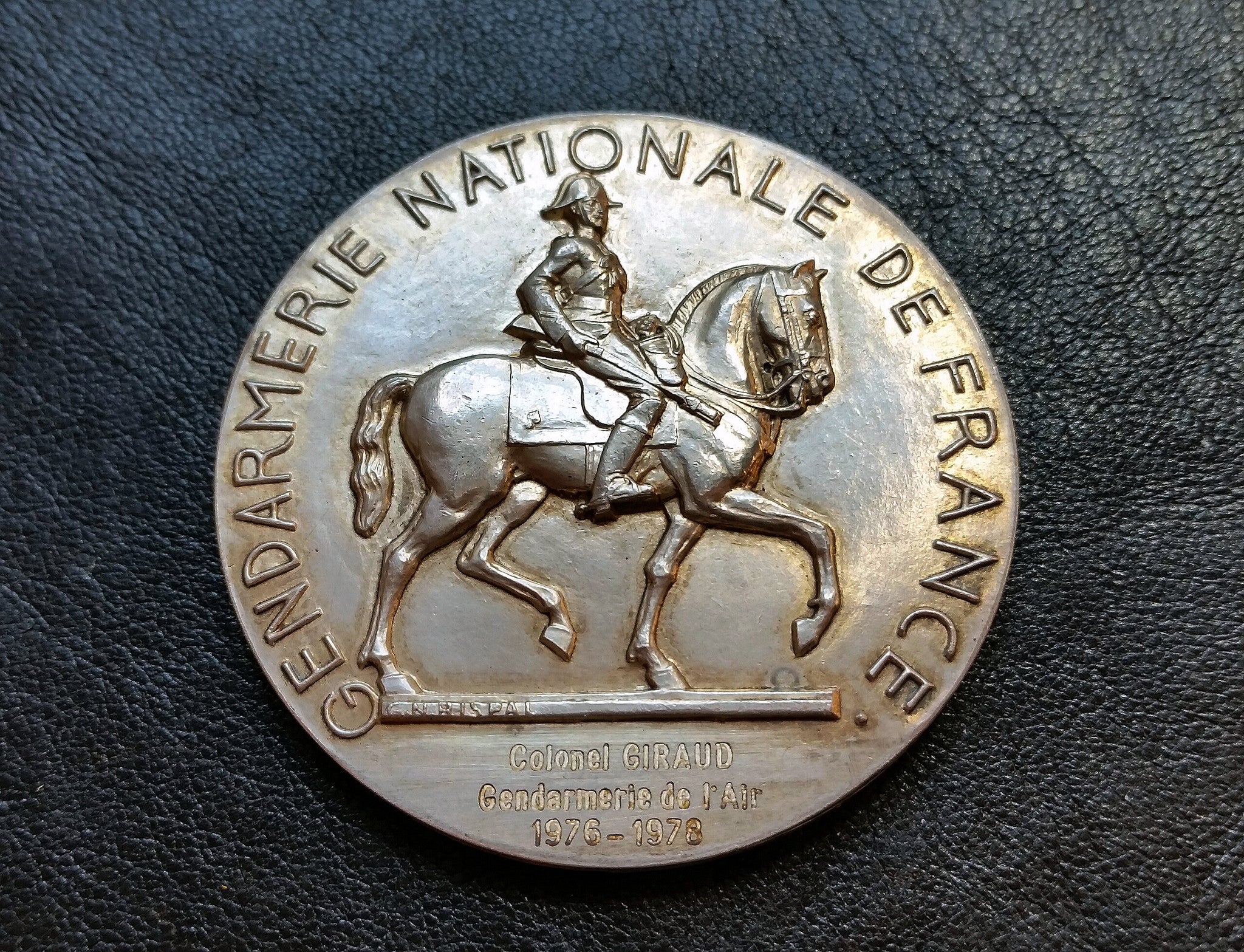 French Police Silver medal reverse