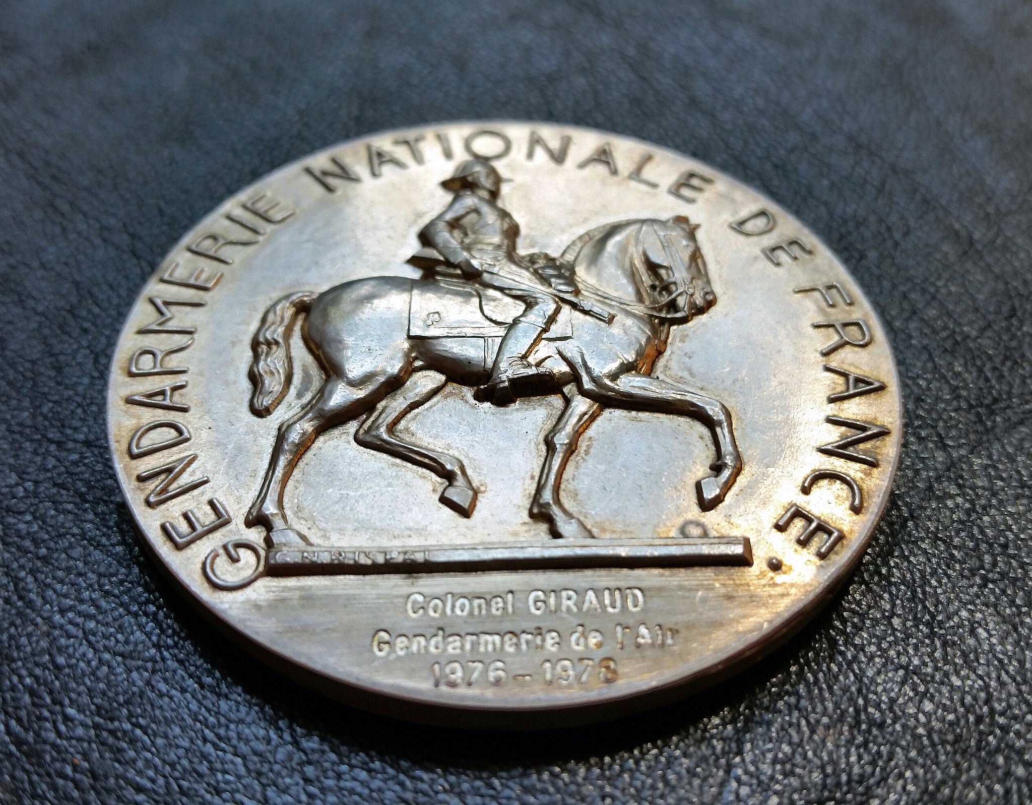 French Police Silver medal reverse tilt