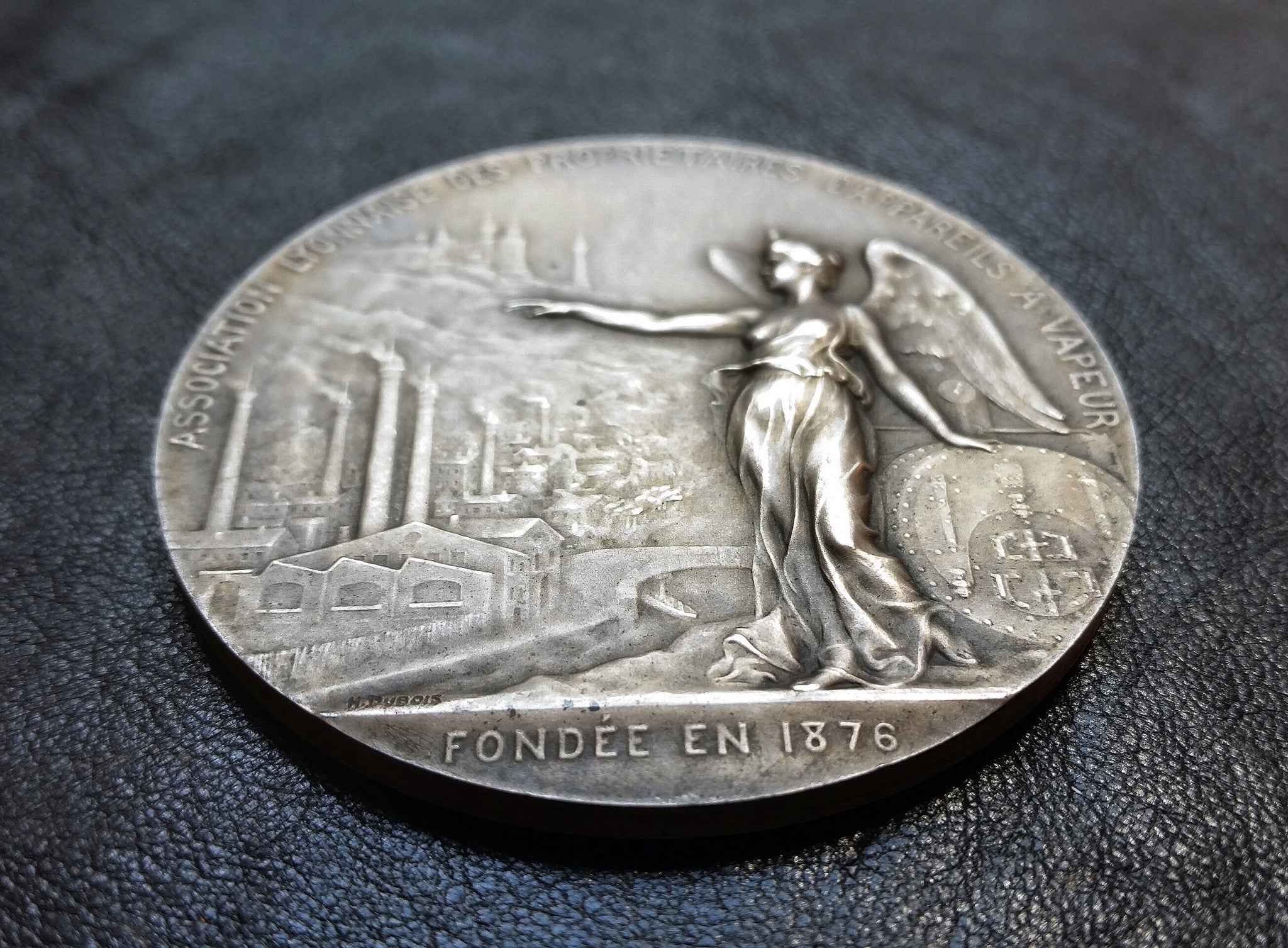 French Steam Era Silver medal obverse tilt