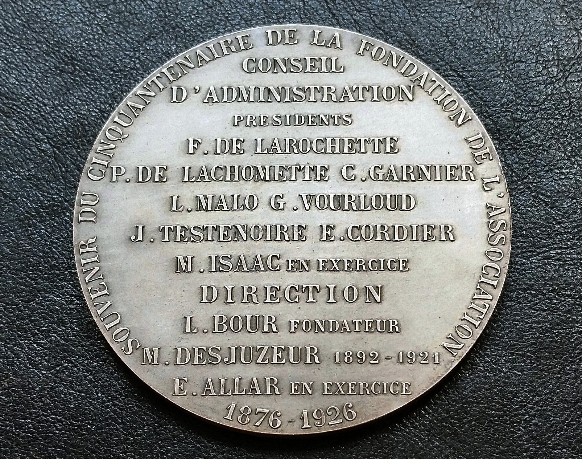 French Steam Era Silver medal reverse