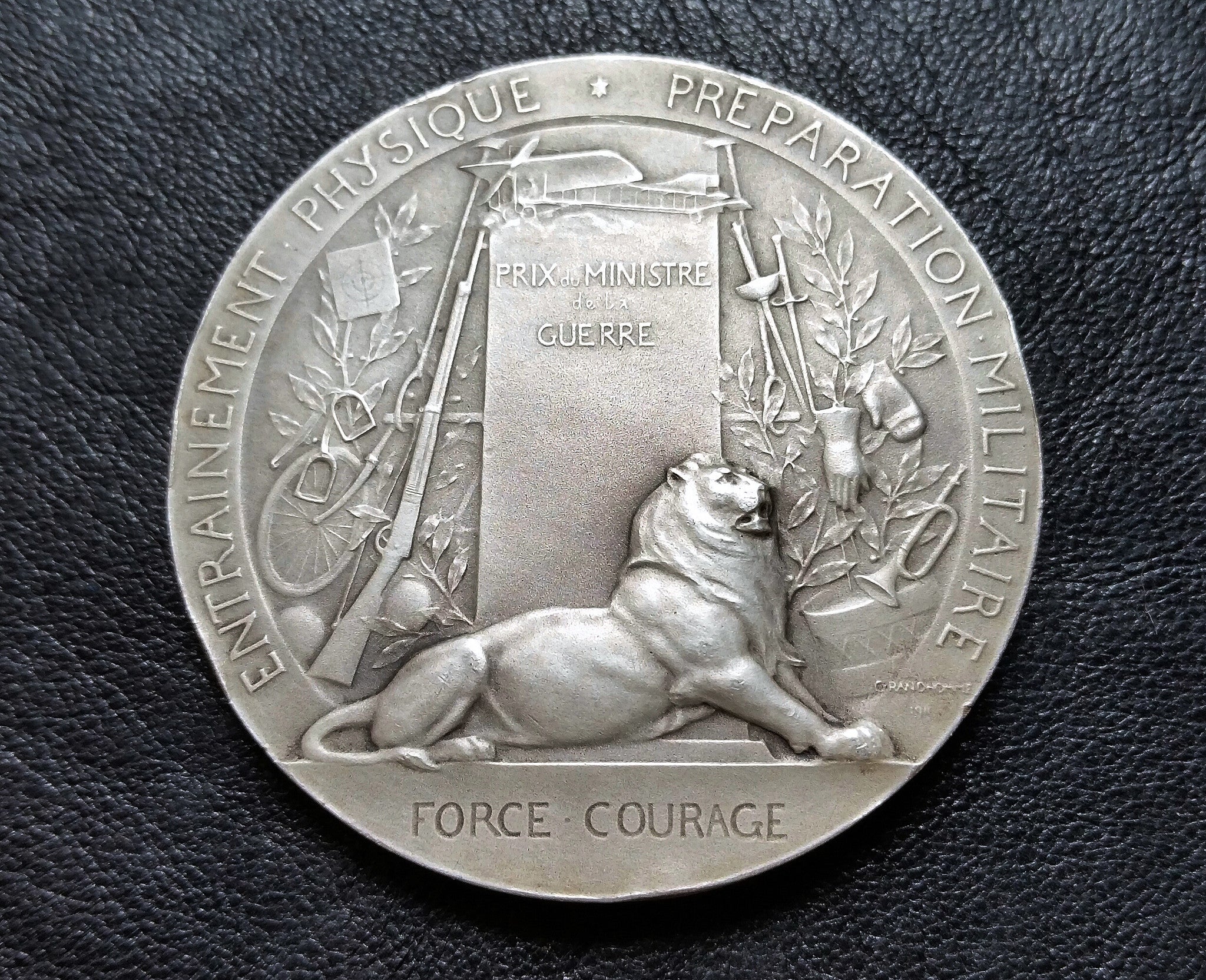 French Rise to Battle Sterling Silver medal reverse