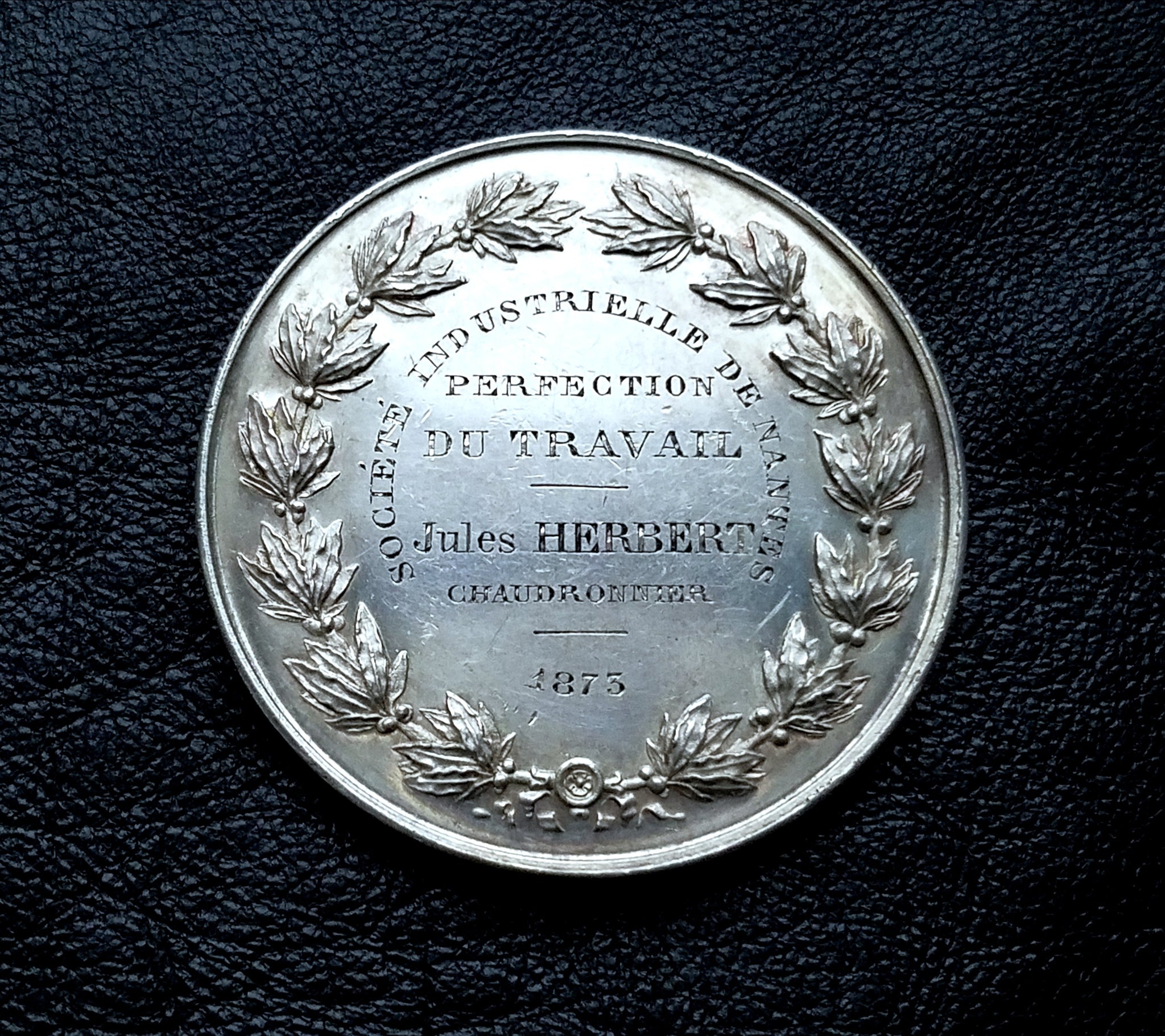 French Industrial Smith Perfection of Work 1875 Silver Medal