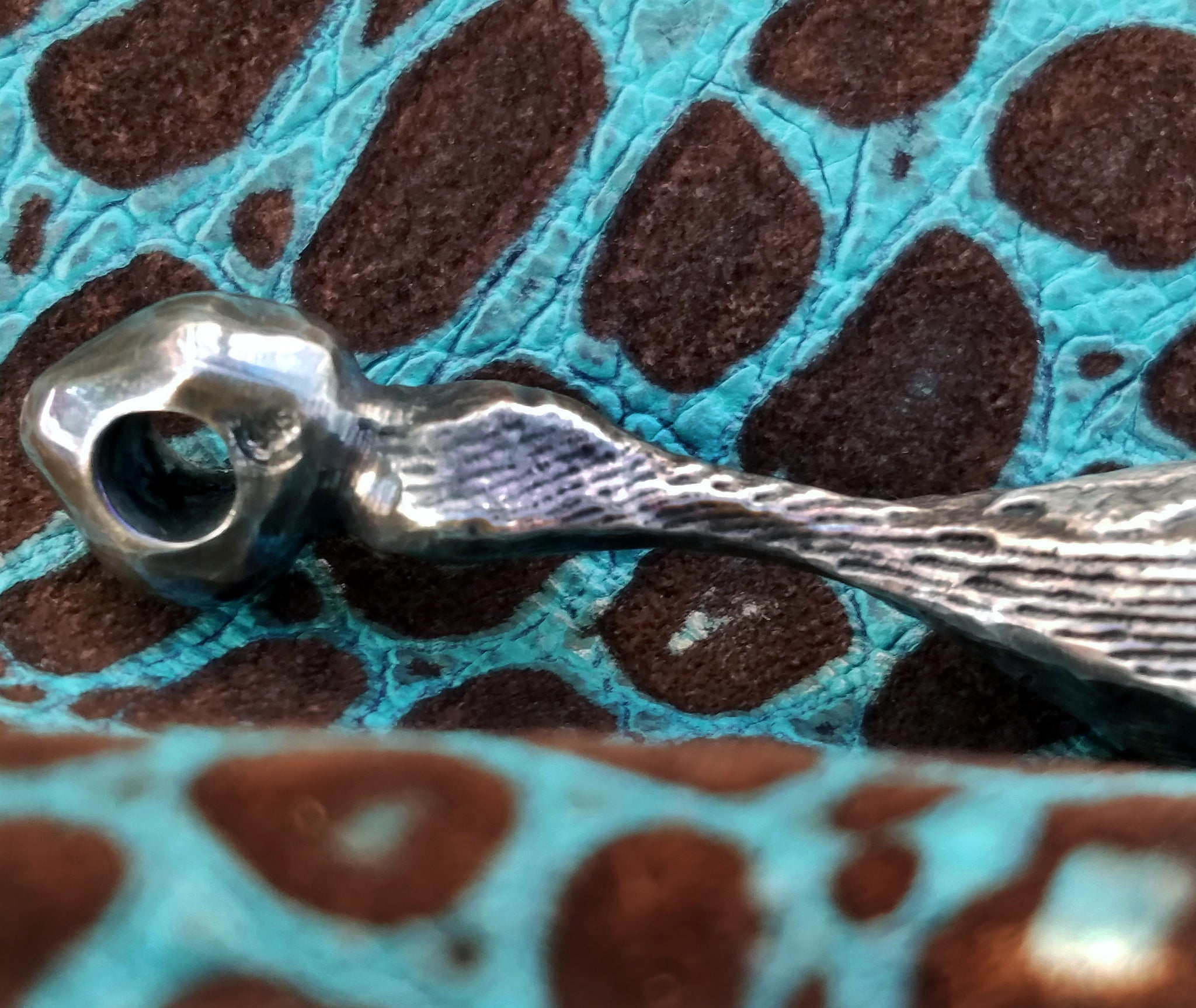 'Droplet' Hand-carved Hand-poured Cuttlefish Pendant #1 by Phantom