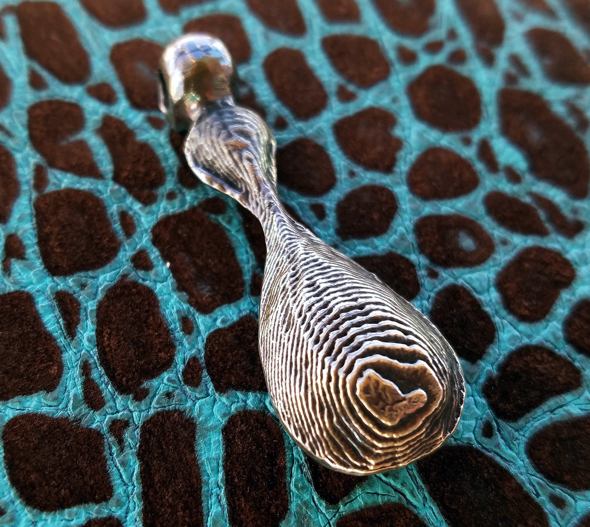 'Droplet' Hand-carved Hand-poured Cuttlefish Pendant #1 by Phantom