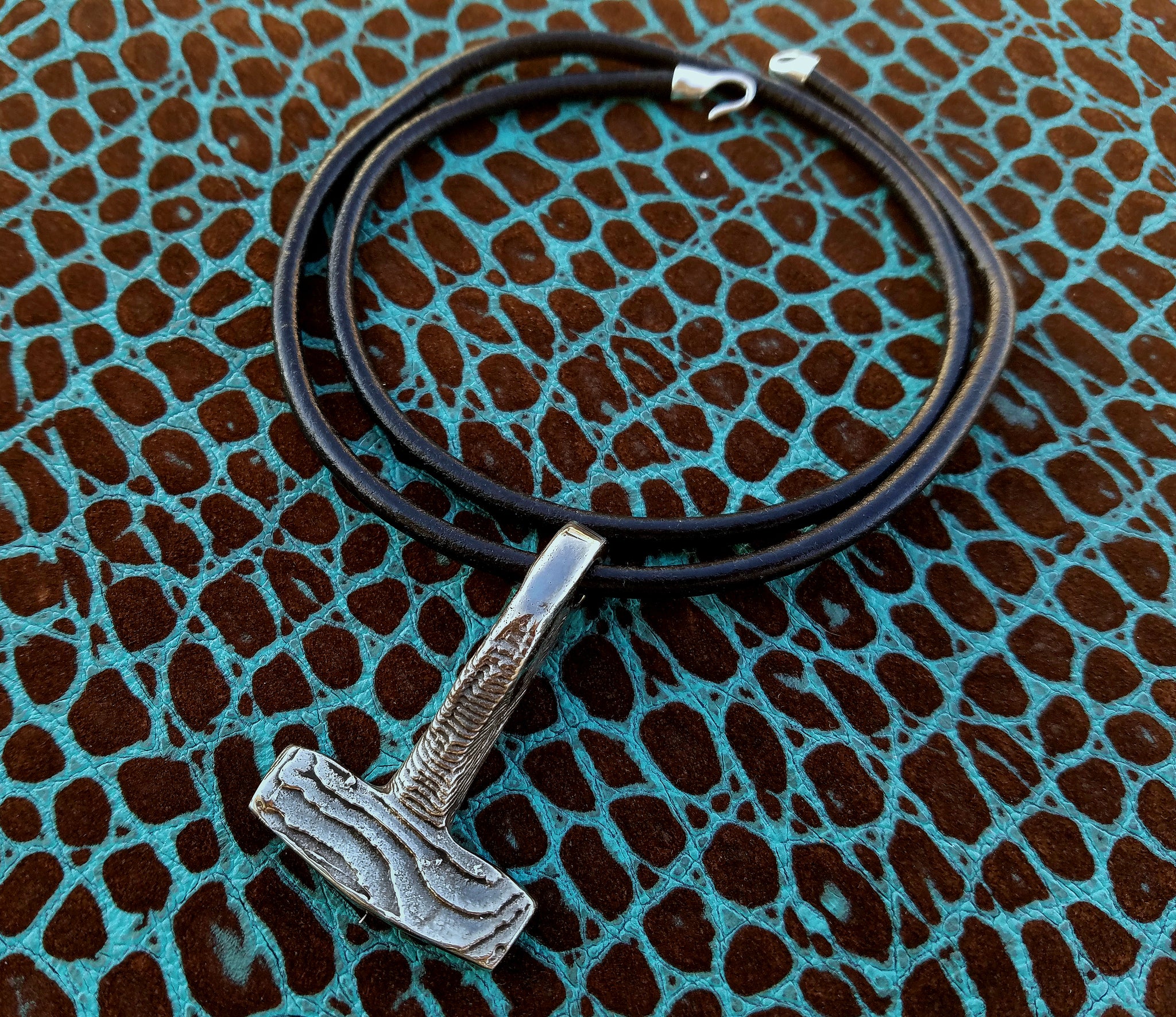 'Thor's Hammer' Hand-carved Hand-poured Cuttlefish Pendant #1 by Phantom