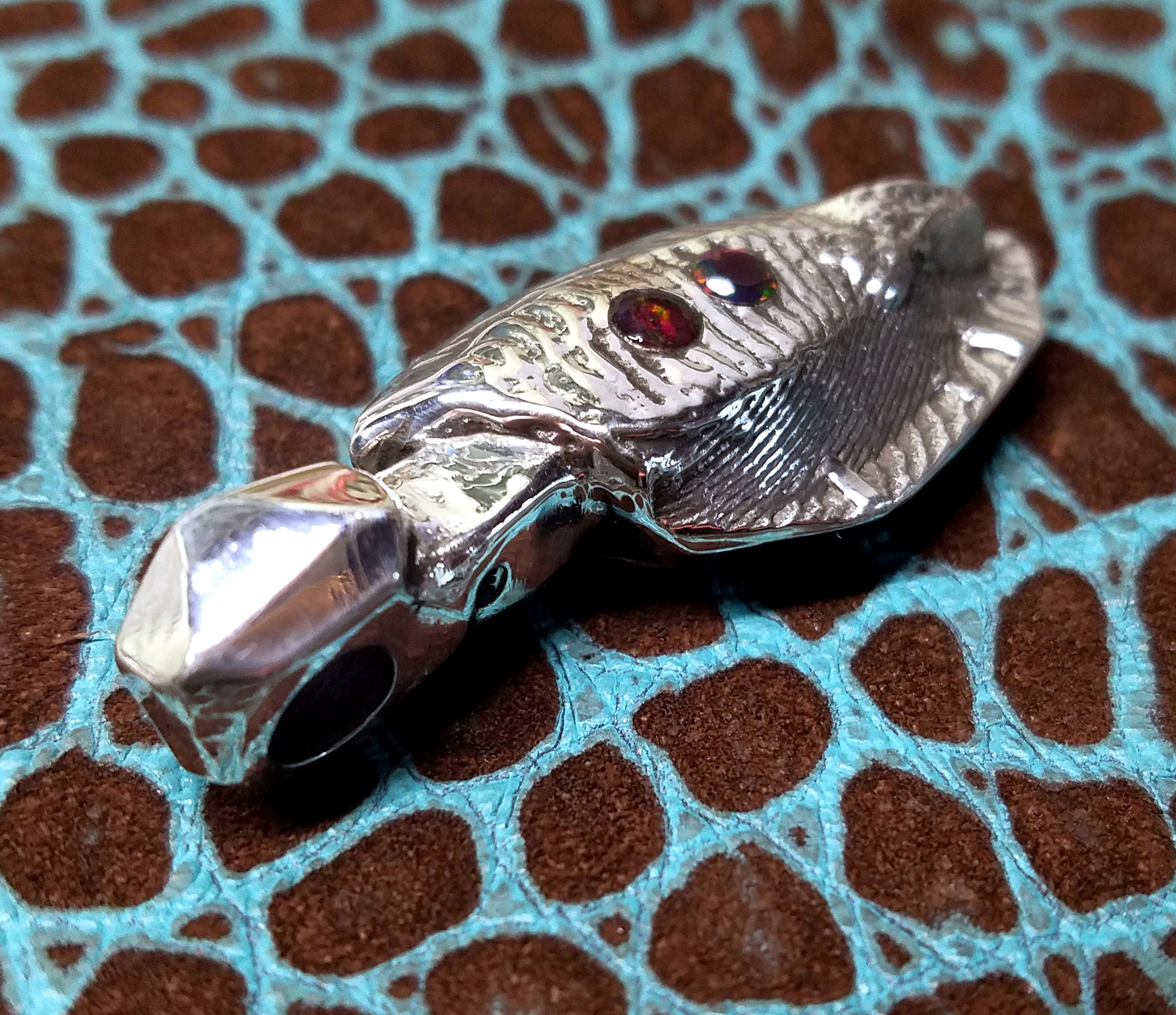 'Alien Seed' Hand-carved Hand-poured Cuttlefish Pendant #1 by Phantom