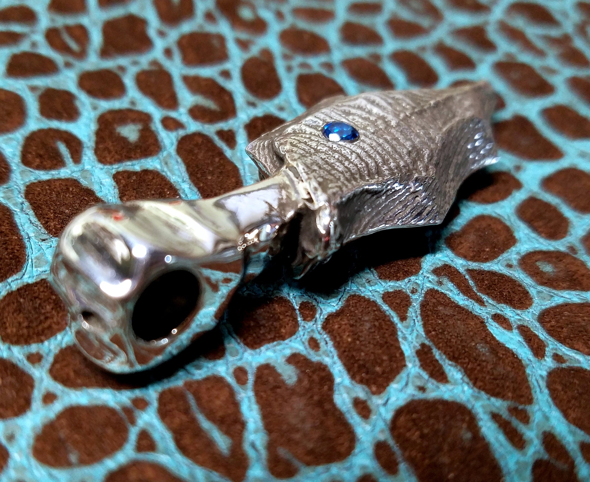 'Alien Seed' Hand-carved Hand-poured Cuttlefish Pendant #2 by Phantom