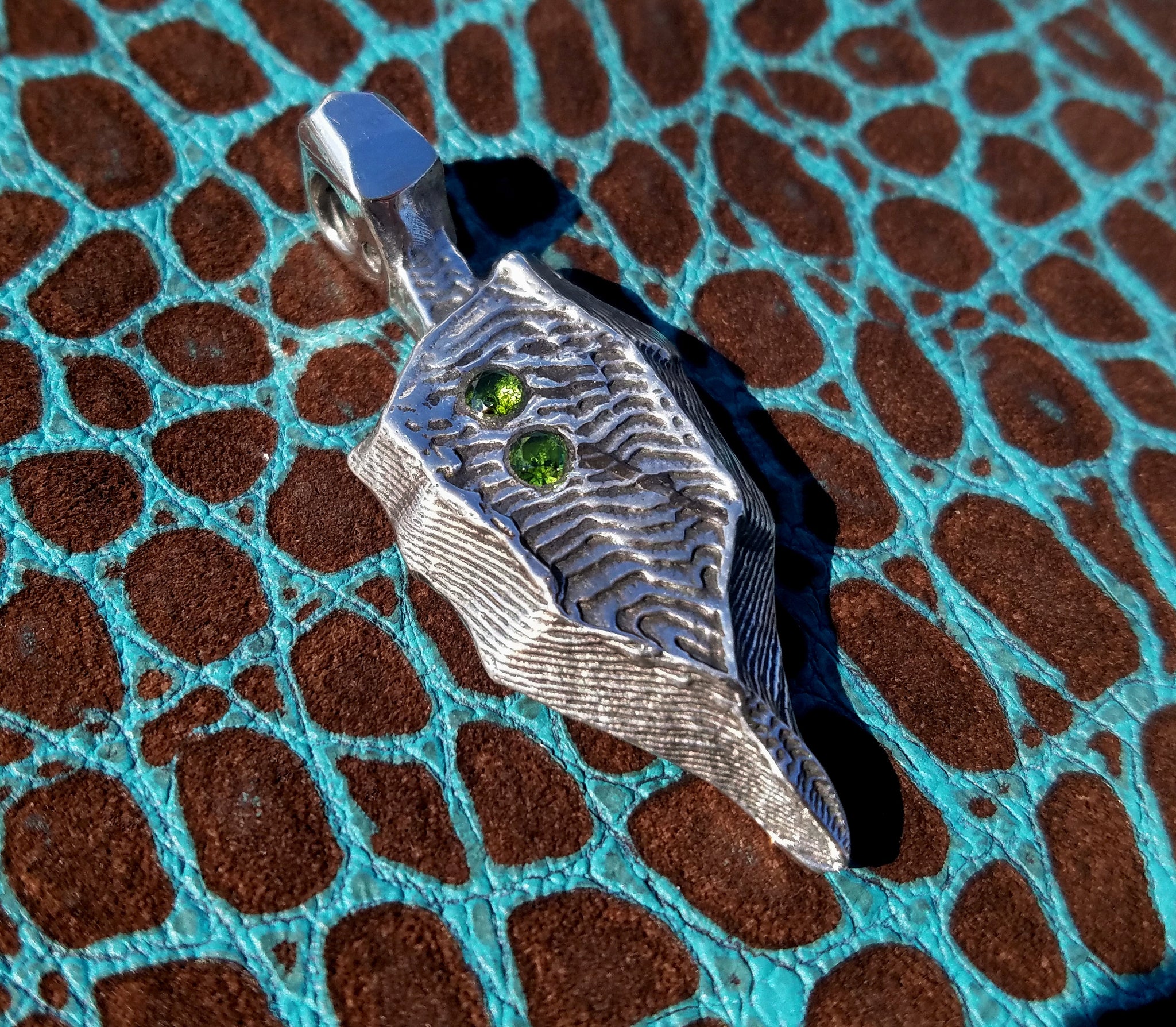 'Alien Seed' Hand-carved Hand-poured Cuttlefish Cast Pendant #5