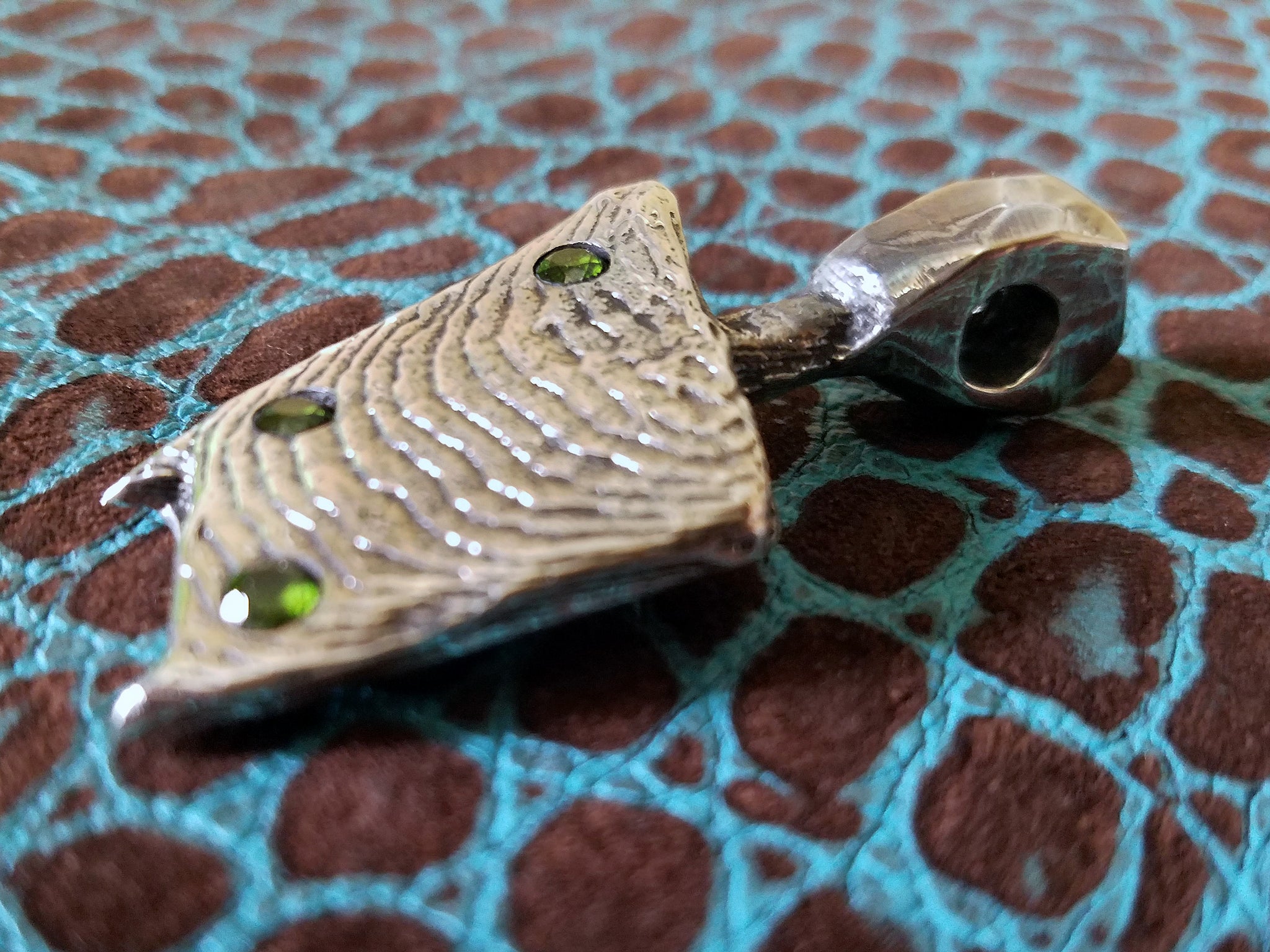 'Alien Artifact' Hand-carved Hand-poured Cuttlefish Cast Pendant #8 by Phantom
