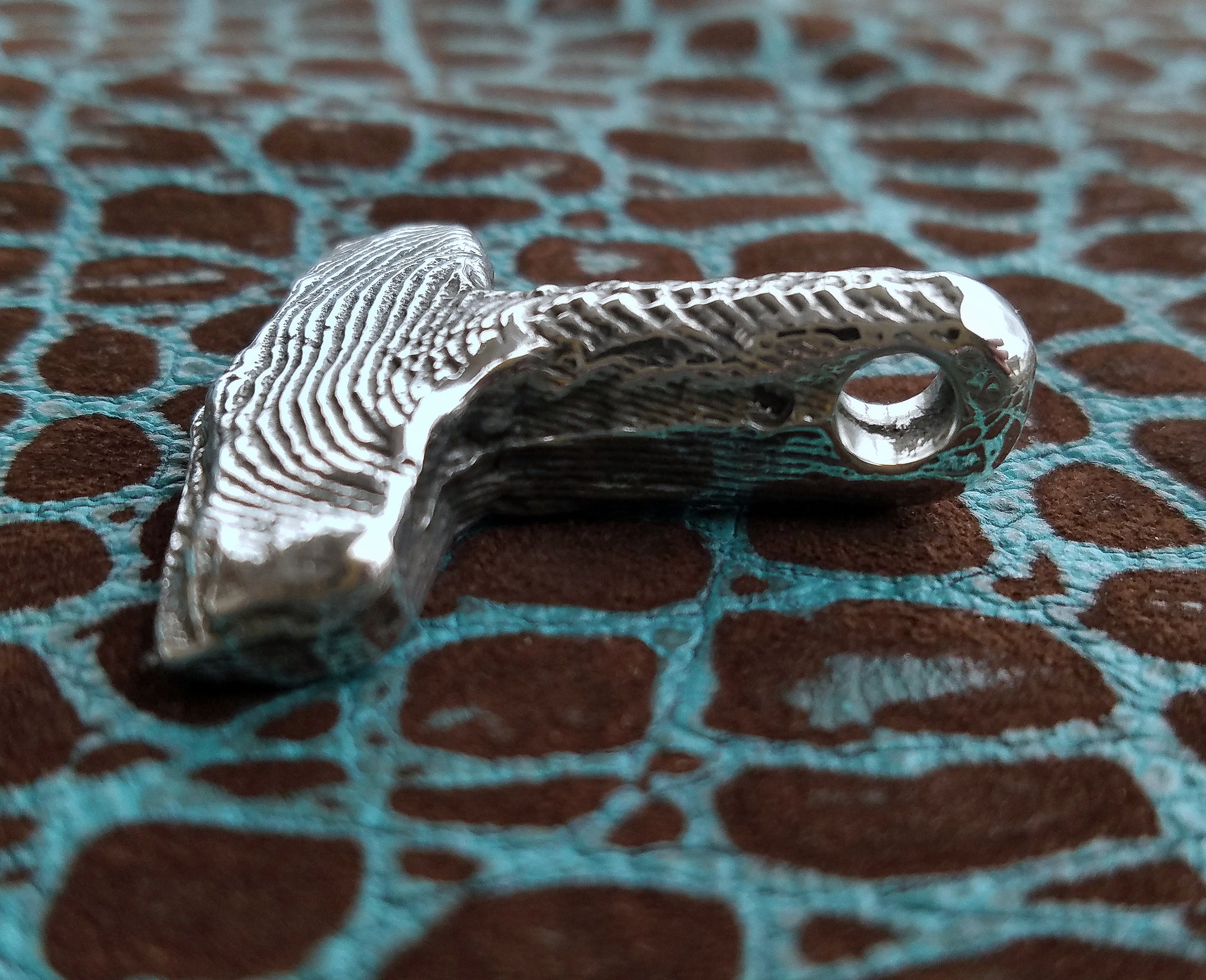 'Thor's Hammer' Hand-carved Hand-poured Cuttlefish Cast Pendant #2 by Phantom