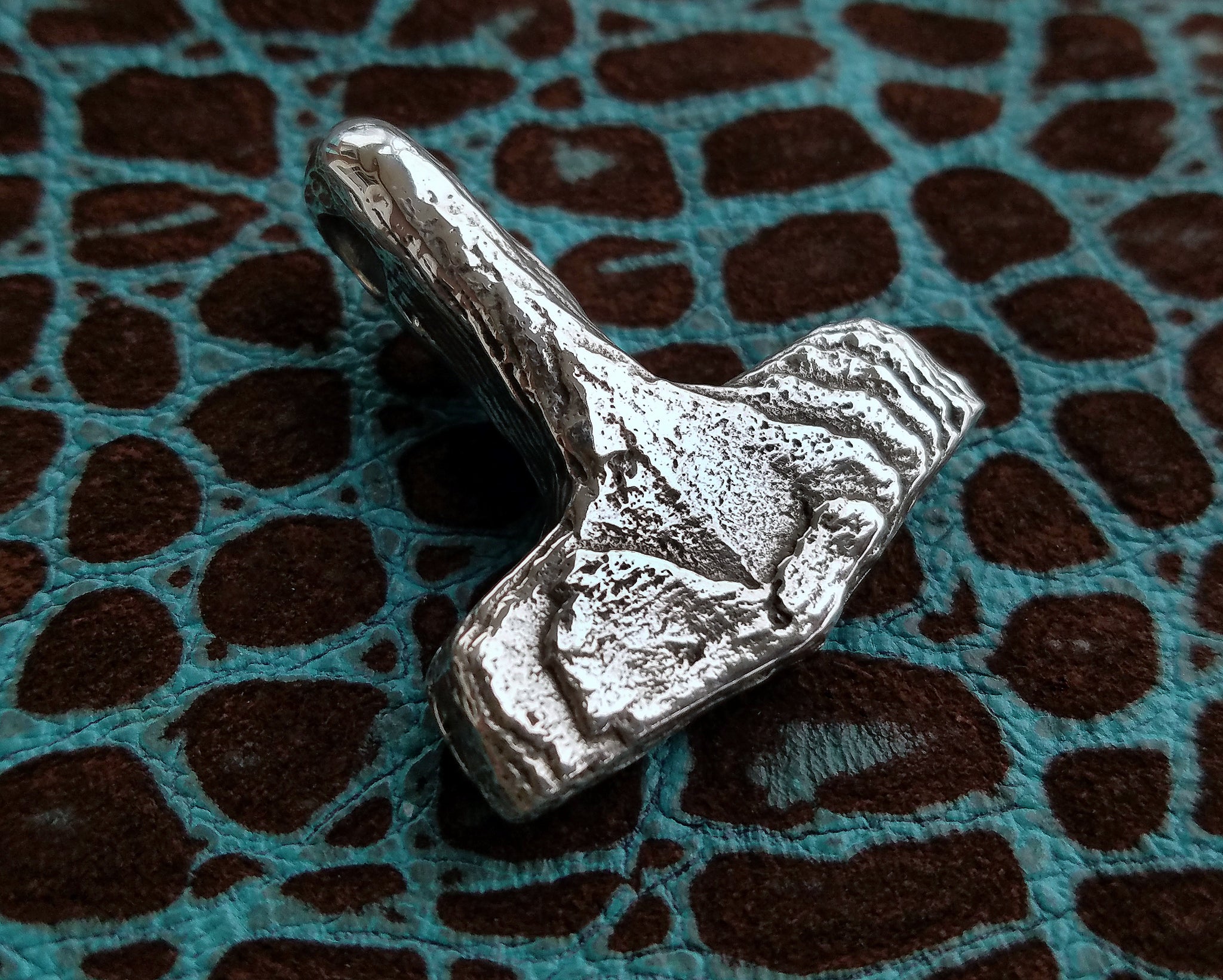 'Thor's Hammer' Hand-carved Hand-poured Cuttlefish Cast Pendant #2 by Phantom