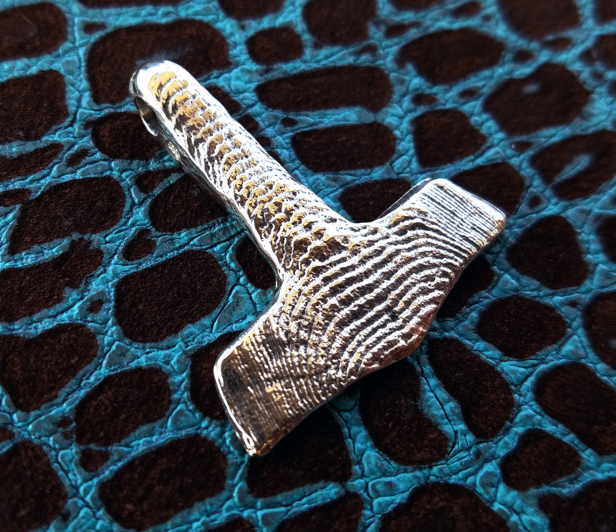 'Thor's Hammer' Hand-carved Hand-poured Cuttlefish Cast Pendant #3 by Phantom