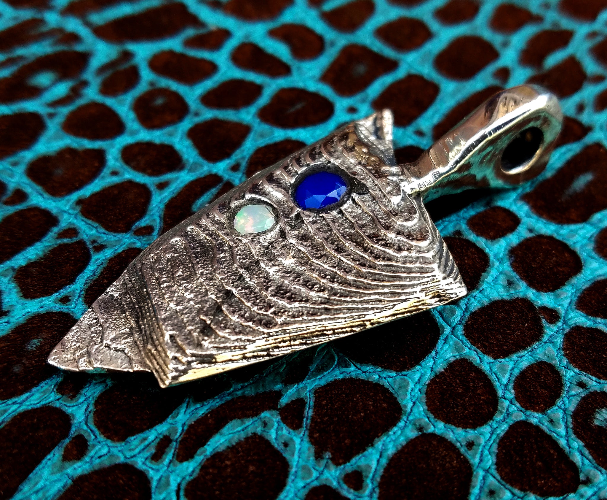 'Alien Artifact' Hand-carved Hand-poured Cuttlefish Cast Pendant #9 by Phantom