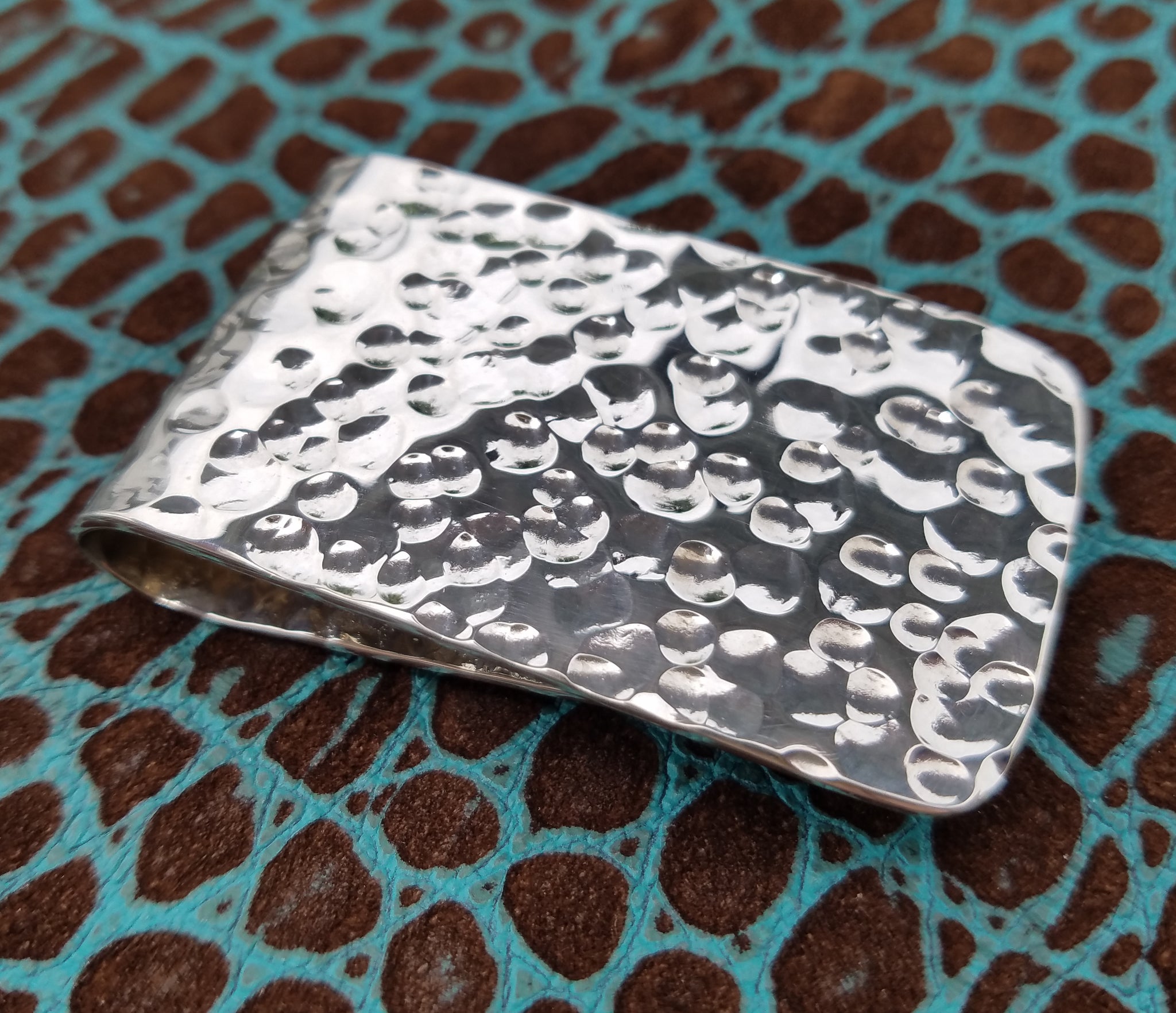 Double Hammered Super Thick Classic #3 935 Argentium Sterling Silver Money Clip by Phantom