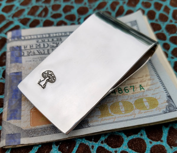 Sleek Magic Mushroom Signature Classic 935 Argentium Sterling Silver Money Clip by Phantom