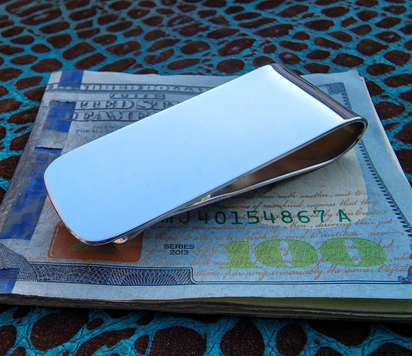 Sleek Simple Classic #3 935 Argentium Sterling Silver Money Clip by Phantom