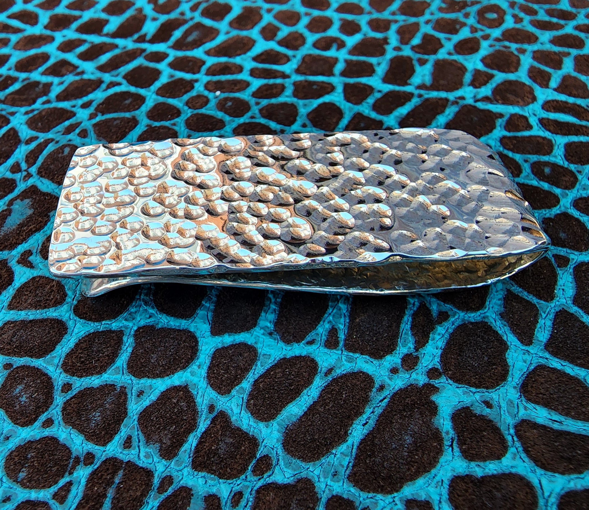 Hammered Contour Cut Series 935 Argentium Sterling Silver Money Clip by Phantom