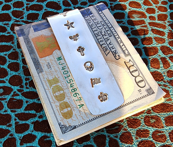 Sleek Stamp Featured Full Fold 935 Argentium Sterling Silver Money Clip by Phantom